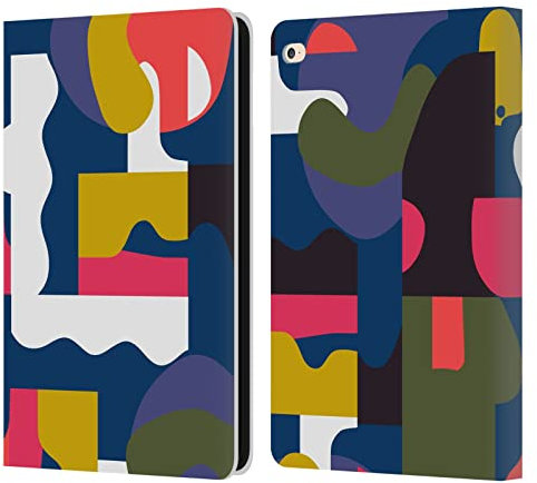 Head Case Designs Licenciado Oficialmente Ninola Bloques Artísticos Patrones Vibrantes Carcasa de Cuero Tipo Libro Compatible con Apple iPad Air 2 (2014)