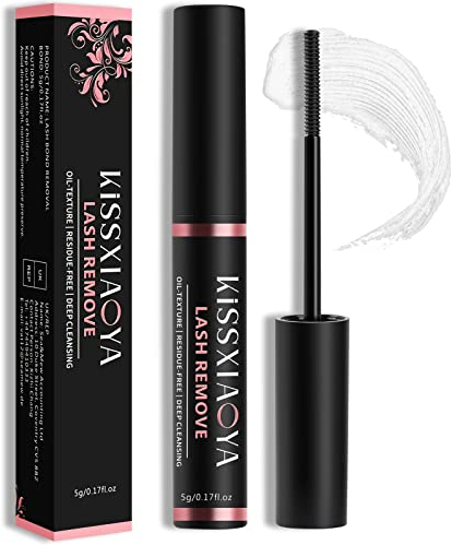 KISSXIAOYA Wimpernklebe-Entferner, Für Wimpernverlängerungen, Geeignet für empfindliche Augen, Tiefenreinigung, Brennfreie Formel (5g, Lash Bond Remover)
