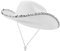 DELIMALI Cowgirl-Hut, Cowboyhüte für Damen, flauschige Federkrempe, Cowboyhut für Junggesellinnenabschied, Cosplay, Kostümparty, B-weiß-silberne Seite, Einheitsgröße