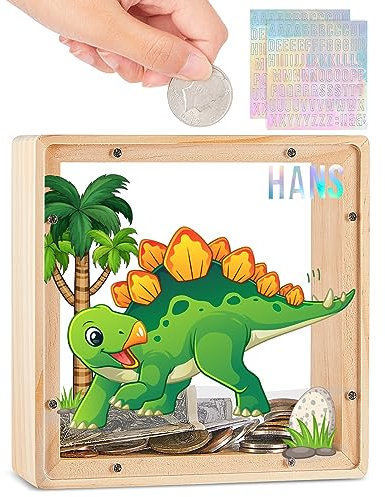 Beinou Spardose Kinder Sparschwein Mädchen Einhorn Sparbüchse Acryl- Sparkasse Piggy Bank Kinderspardose Taufgeschenke Jungen mit Personalisierten Buchstaben