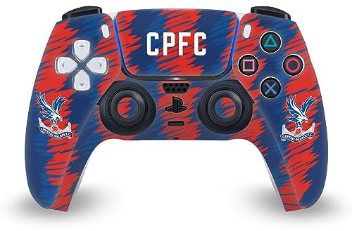 Head Case Designs Officially Licensed Crystal Palace FC Home Kit Logo Art Vinyl Faceplate Sticker Gaming Skin Decal Cover Compatible With Sony PlayStation 5 PS5 DualSense Controller
