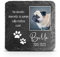 TULLUN Targa commemorativa Personalizzata Grigio Scuro per Animale Domestico marcatore tombale in Pietra d'ardesia - Dimensioni 10x10 cm - Due Zampe Stampa Foto