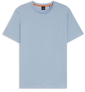 BOSS Herren Tales Relaxed-Fit T-Shirt aus Baumwoll-Jersey mit Logo-Aufnäher