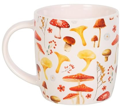 Mug forêt enchantée avec imprimé champignon sur toute la surface – Tasse design champignon pour une expérience de thé inspirée de la nature – quelque chose de différent et magique décoration
