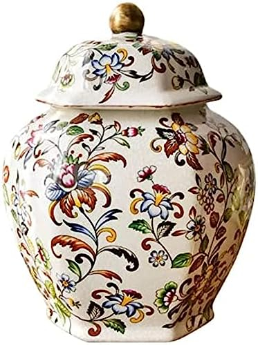 Tarro de Té Cerámica,Tarros de cerámica, tarro de té, tarros de almacenamiento de estilo chino, cerámica vintage con tapa, jarrones decorativos, tarro de cerámica hecho a mano, tarros de jengibre para