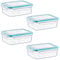 astor24 Premium Frischhaltedosen - Mealprep - 4x 800ml - 100% luftdicht und auslaufsicher -40 bis +100 Grad - Aufbewahrungsbox - Vorratsdosen - Spülmaschinen- Gefrierschrank geeignet - BPA frei