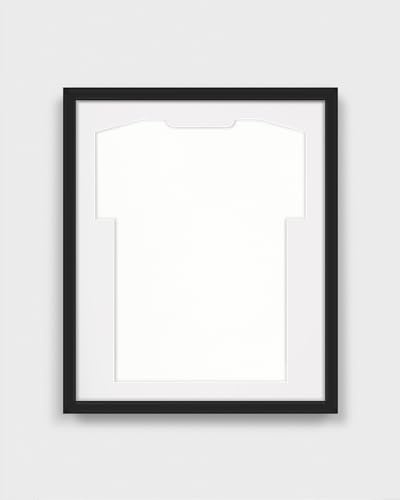 ARTIS - Bilderrahmen für Trikot Premium - Trikotrahmen Fußball aus Holz - Objektrahmen 53,4x63,4x5 cm - Handball, Volleyball Trikot Rahmen – Jersey Frame für Sporttrikots – Frametheshirt Schwarz