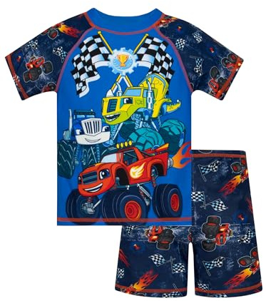 Blaze and The Monster Machine Bañador | Bañador Natacion Niño | Traje de Baño Niño | Azul 3-4 Años