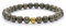 Echtes Pyrit Edelstein Armband mit 6mm Perlen - verschiedene Längen - Heilstein Schutzstein Talisman Glücksbringer Geschenk (Pyrit, 18CM)