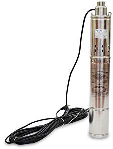 Bomba Sumergible para Pozo Profundo, 1100W, 2,28m³/h, Acero Inoxidable, Profundidad Máx. 40m, Cable 15m, 2850RPM, IP68