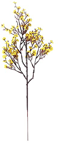 Künstliche Frühlingsblumen Ohne Topf einzelne Home Fensterdekoration High Imitation Bouquet Seidenblumen Luftreinigende Zimmerpflanzen (Yellow, One Size)