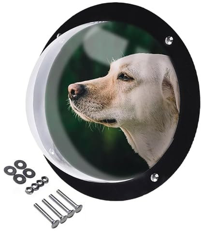 Yorajuy Dog Fence Window, Porthole Window Pet, Pet Peek Window, Transparent Semicircle Cover, Pet Fence Window For Playground, Yard, Outdoor, Dog Kennel, Tree House