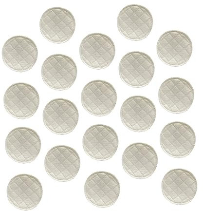 ORFOFE 20pezzi Coppette Assorbilatte Lavabili in Bamboo Coppette Assorbilatte Riutilizzabili Per Maternità Per Allattamento Leggero e Confortevole Adatto Per Casa e Esterno