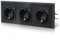 BSEED Enchufes con 20W USB y Tipo C,Enchufe Pared con Cristal,Carga Rápida,Instalación Con Garfio,E-Serie,3 Enchufes con 20W USB y Tipo C,228mm Negro