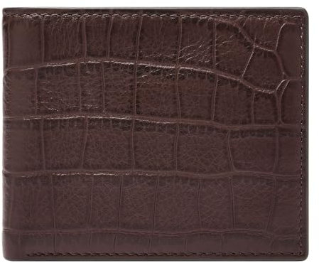 Fossil Derrick Portemonnaie-Set aus Leder oder Polyester für Männer Toffee Braun 12.07 cm L x 2.54 cm W x 9.53 cm H