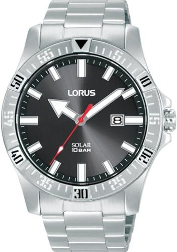 LORUS Herren Uhr Solar Edelstahlgehäuse RX377AX9