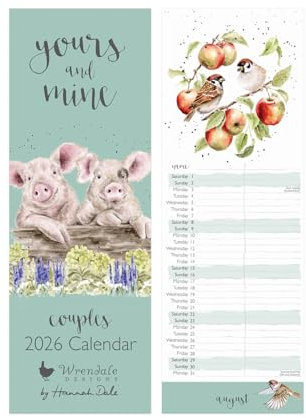 Wrendale Designs - Dein und Mein' Slim Kalender 2026