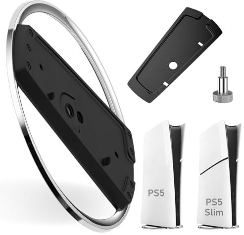 bechoanigel Support pour PS5 Slim - Accessoire de Jeu PS5 Slim - Support Vertical Fin et léger - Convient pour Disque de Console PS5 Slim et PS5 et Pied Vertical de Version numérique (Noir)