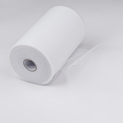 Tüllband Weiß,15cmx91.5 Meter Rolle Tüll Organza Stoff für Hochzeit Deko