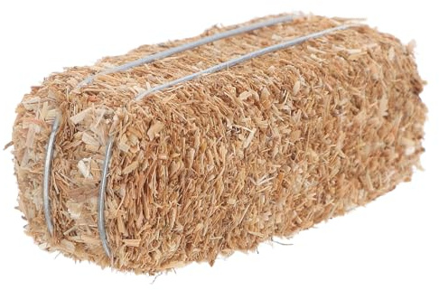 Kleiner Heuballen Dekoration Beige mit Realistischer Struktur, 1 Stück | Farmdioramen, Feengärten, Kleine Tiere, Rustikaler Western Look, Pflanzenreste und Drahtkern, Herbstdeko