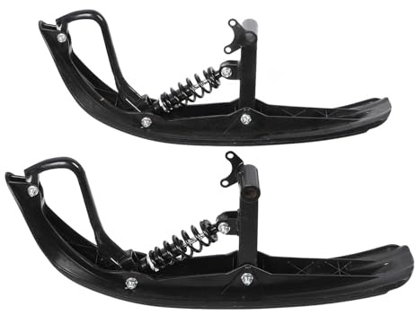 Ein Paar ATV Winter Schnee Schlitten Stabiles Metall und Kunststoff Skid Schlitten Board mit Anti-Rutsch-Textur, verbesserter Grip für Go Kart, UTV, Quad Bike und DIY Snow Racer
