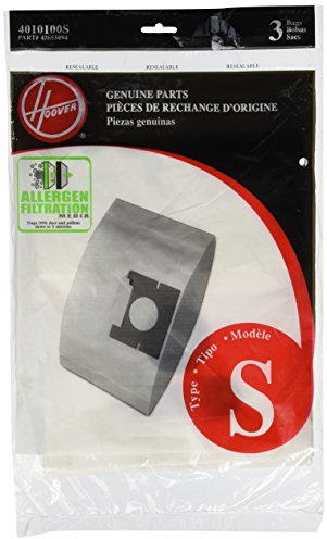 Hoover 4010100S Type S Allergen Bag - 3 Pack