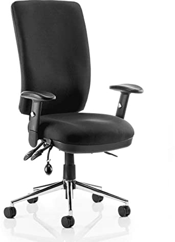 Chiro OP000006 High Back Task Operators Chair with Arms - Black