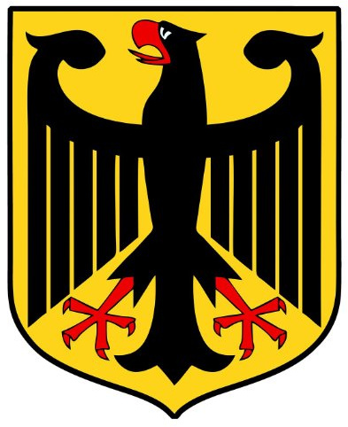 INDIGOS UG Auto Aufkleber German Coat of Arms Bumper Sticker Europe 127mmx101mm