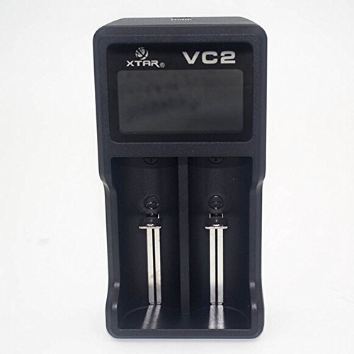 XTAR VC2 Intelligentes 2 Kanal Ladegerät mit USB-Eingang und Farbdisplay