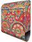banjado® Design Briefkasten mit Rosetten 38,5x46,5x13cm & 2 Schlüssel - Briefkasten Stahl Silber mit Zeitungsfach pulverbeschichtet - Postkasten A4 Einwurf inkl. Montagematerial