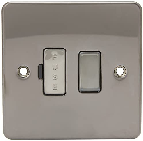 Knightsbridge FP6300GM FPAV6300GM Flat Plate 13A Switched Fused Spur Unit-Gunmetal, Gun Metal