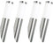 RANEX 4er-Set Außenwandleuchten aus Edelstahl, E27-Sockel, Höhe ca. 40 cm, IP44; RX 1010