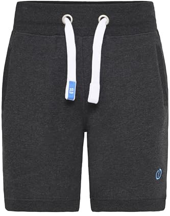 !Solid SDBenn Herren Sweatshorts Kurze Hose Shorts mit Fleece-Innenseite Kordelzug Eingrifftaschen Baumwollmischung Regular fit, Größe:S, Farbe:Dark Grey Melange (8999)