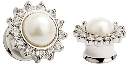 KUBOOZ Opal Sonnenblume Ohrstöpsel Tunnel Messgeräte Keil Piercings Schmuck