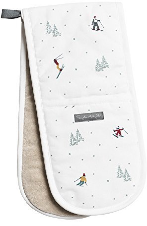 Sophie Allport Skiing Collection - Double Oven Glove, Heat Resistant Kitchen Accessories