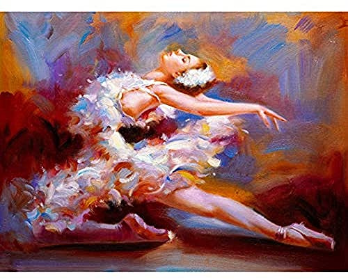Ballet Dancing Saute Painting Unframed Art Print Poster Wall Decor 12x16 inch Tanzen Malerei Wand Deko
