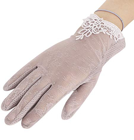 Sommer Frauen Handschuhe Spitze UV-Schutz Touch-Screen Driving-Handschuhe Hochzeit Braut Handschuhe Opera Fest Party Damen Lace Handschuhe Kostüm Accessoires rutschfeste Handschuhe für Autofahren