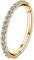 OUFER 16G Rostfreier Stahl Knorpel Ohrringe Fünf Petal Clear CZ Blume Tragus Helix Earrings Knorpel Ohrstecker gold-20G-8mm