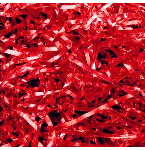 Metallic Shredded Tissue Paper Christmas Hamper Gift Packing (10, RED)