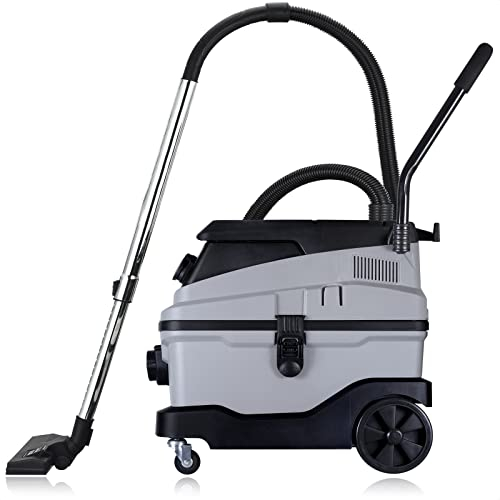 Werku WK401450 Aspirapolvere Secco-Bagnato, Qualità Professionale, Potenza 1600 W, Serbatoio 30 L, Sincronizzazione Utensili Elettrici 2000 W, Filtro HEPA, Filtro Acqua, Filtro Spugna