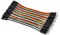 Chanzon 1 x 40 STK. 10cm Male-Female Jumper Wire Kabel Line Connector Ribbon Solderless Mehrfarbig für Arduino Raspberry Pi Elektronisches Steckbrett Protoboard PCB Board