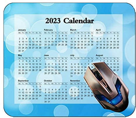 YENDOSTEEN 2023 Kalender Mauspad mit Feiertagen, Blütenblätter Drop Mauspad Matte