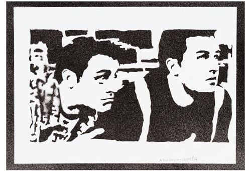 moreno-mata Echtes Handgemachtes Graffiti Friends TV Serien Aesthetic Poster & Kunstdrucke Bilder Chandler und Joey Plakat Handmade Deko Wandbilder Wohnzimmer Wanddeko Geschenke für Männer und Frauen