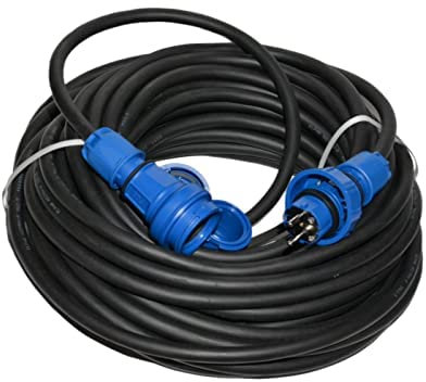 HILARK Enrouler électrique H07RN-F 3x4mm2 IP68 (5 mètre, Noir)