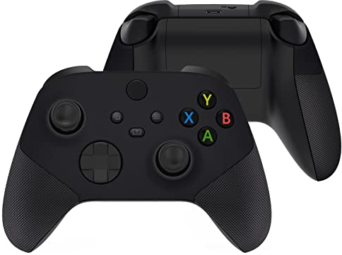 eXtremeRate Cover Grip Gommato per Xbox Series X S Controller Joystick,Custodia Copertura Shell DIY Ricambio per Xbox Series X S Joypad Model 1914-Nero