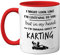 Stuff4 Karting Gifts - in My Head I'm Thinking About Karting - Funny Gifts Men Women, Go Kart Motorsport Mug, Racing 11oz Ceramic Red Handle Premium Mugs Novelty Cup