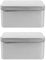 Rectangular Tin Boxes with Lids, 2PCS Metal Storage Organizer Tins Containers for Candy, Treats, Favors and Crafts, 13cm x 8cm x 6cm (Sliver）