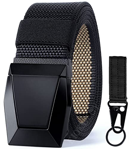 EIOKBECY Gürtel Herren, Taktischer Militär Gürtel mit Schnellspanner Metallschnalle, 2 Farben Nylon Gürtels für Outdoor Sport, Golf, Casual und Arbeit