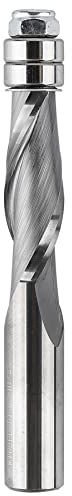 SpeTool Upcut Spiral Flush Trim Router Bit, 1/2 Shank 1-1/2 Cutting Length Extra Long 4, Solid Carbide Flush Trim Router Bits Spiral with Bearing for Trimming Wood Veneer Acrylic