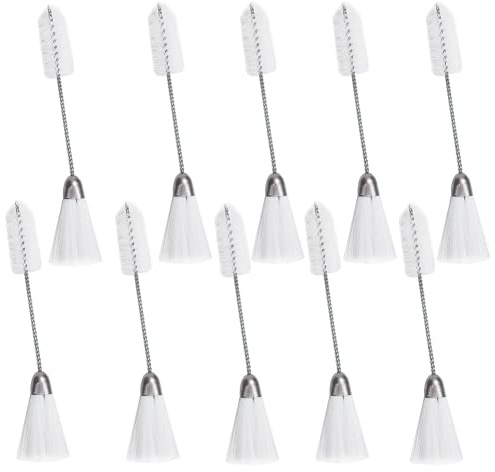 TOPINCN 10 Pcs Sewing Machine Brush, Nylon Brush, Double End Brush, House Hold Brush, 5.71in Easy to for Sewing Machine Home